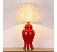CWZZWS Bedroom Bedside Lamp Color Glazed Large Oriental Ceramic Table Lamp American Luxury Large Table Lamps For Living Room Study Office Reading Light 66 * 40cm(B)