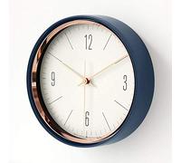 CWZZWS Blue Nordic Retro Fashion Simple Silent Wall Clock Home Decor Accent Interior Decoration Items Ornament Crafts Living Room Bedroom 13 Inches Wall Clocks