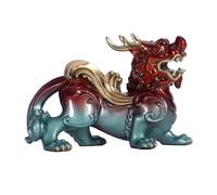 CWZZWS Buddha Statue Deluxe Copper Products Attract Wealth Creative Pixiu Ornaments Chinese Home Tea Room Study Desktop Decorations Feng Shui Decoration (Color : Left, Size : Small)