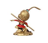 CWZZWS Buddha Statue Desktop Sculpture Copper Monkey King Statue Ornaments Crafts Model Sculpture Office Decoration Gift Desktop Accessories Figurines Feng Shui Decoration