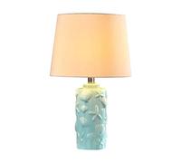 CWZZWS Ceramic Table Lamp Modern Bedroom Fabric Lampshade Simple Bedside Lamp Switch Table Lamp