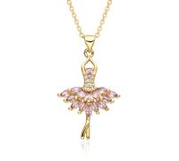 CWZZWS Chain Men Women Jewellery Ballet Girl Pendant Necklace