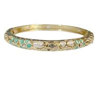 CWZZWS Classic Cloisonne Enamel Thin Flower Bangles Women Accessories Bracelets China Ethnic Handmade Jewelry Spring Hinged Cuff Bracelets