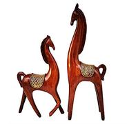 CWZZWS Couple Horses Statue Sculpture Decoration, Creative Animal Statue Modern Resin Horse Couple Sculpture Figurines Home Desk Decoration Ornaments Gifts,A pair