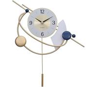 CWZZWS Decorative Creative Swing European Style Wrought Iron Clock Home Living Room Stylish Decoration Battery Powered s for Office