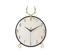 CWZZWS Desk Clock Clock Without Tick Table Clock Alarm Clock Ornaments Home Bedroom Bedside Ornaments Desktop Desk Clock Battery Powered 16.33 Inches High Creative (Color : C)