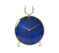 CWZZWS Desk Clock Clock Without Tick Table Clock Alarm Clock Ornaments Home Bedroom Bedside Ornaments Desktop Desk Clock Battery Powered 16.33 Inches High Creative (Color : C)