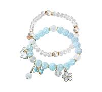 CWZZWS Easter Rabbit Crystals Rose Pearl Bracelet Newborn Baby Bracelets For Infant Girls Men's Watches