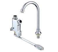 CWZZWS Faucets,Pedal-Type Faucet Switch Wall-Mounted Wall Laboratory Factory Single Cold Basin Foot Water-Tap/Foot Valve (Foot Valve)