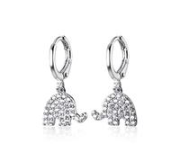 CWZZWS for women, s925 korean fashion personality diamond stud earrings elephant creative temperament female earring one pair