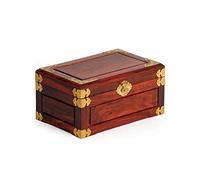 CWZZWS Jewellery Box Chinese Retro Jewelry Box Storage Box Cosmetic Box Ring Earring Necklace Bracelet Watch Small Jewelry Storage Box Wooden Jewelry Box Jewelry Case Organiser