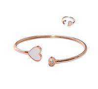 CWZZWS jewellery New 2025 Vintage 925 Heart Bracelets for Women Red AgateWhite Beige Rose Gold Color Bangles Wedding Couple Jewelry Party Fashion Accessories Creative Gift jewellery