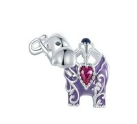 CWZZWS jewellery New For Trendy 2025 925 Hollowed-Out Elephant Bead Charm Inlaid Red Cz Animal Charm Bead Fit Original Bracelet Jewelry Fashion Accessories Creative Gift jewellery
