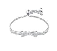 CWZZWS jewellery New For Trendy 2025 925 Sparkling Zirconia Bowknot Bracelet Luxury Charm Adjustable Chain Link For Women Fashion Fine Jewelry Fashion Accessories Creative Gift jewellery