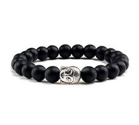 CWZZWS jewelry Natural Volcanic Stone Bracelets Buddha Head Beaded Bracelet Men Women Weathering Bangles Couple Distance Jewelry for girls