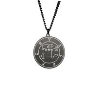 CWZZWS Jewelry New 2025 Arrival Demon Satan Origins Seal Pendant Necklaces Stainless Steel Black King Asmoday Sigil Necklace Luck Amulet With For You Accessories Trendy Creative Gift Gift