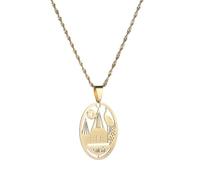 CWZZWS Jewelry New 2025 Arrival Lalish Pendant&Chain Necklace Holiest Temple Of The Yazidis For Women Men Hers With For You Accessories Trendy Creative Gift Gift