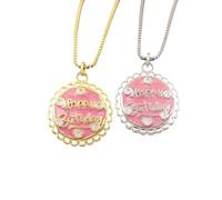 CWZZWS Jewelry New 2025 Fashion Round Shape Happy Birthday Letter Pendant Necklace For Women Shine Clavicle Chain Creative things With For You Accessories Trendy Creative thing thing