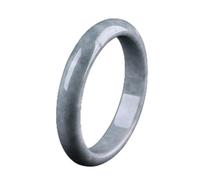 CWZZWS Ladies Jade Bangle Bracelets, Natural Chalcedony Bangle, Grey Agate Bangles, The Bring Good Luck, for Girlfriend, for Family, with Jewelry Box, 56-62mm,grey-58mm