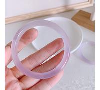 CWZZWS Ladies Jade Bangles, Natural Purple Chalcedony Bangles Bracelets, Women's Jade Bracelets, Bring Good Luck, The for Mothers, for Girlfriends, 54-60mm,Jade-60mm