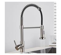 CWZZWS Lamp Commercial Kitchen Faucet, Kitchen Faucet with Pull Down Sprayer, Single Handle Kitchen Sink Faucet with Pot Filler, Brushed Nickel Stainless Steel Spring Sink Faucet(Chrome) chandelier