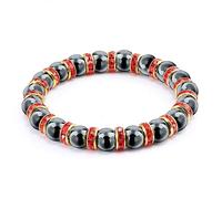 CWZZWS natural hematite beads bracelets men no-magnetic women crystal stone stretch bracelet & bangle