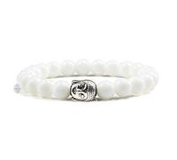 CWZZWS natural volcanic stone bracelets buddha head beaded bracelet men women weathering bangles couple distance