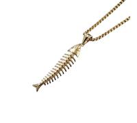 CWZZWS Necklace Pendant Chain Men Women Jewellery Fishbone Men'S