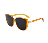 CWZZWS New 2025 Cat's Eye Sunglasses Woman Vintage Black Mirror Sun Glasses For Fashion Big Frame Cool Sexy Female UV400