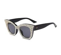 CWZZWS New 2025 Diamond Cat's Eye Sunglasses Women Men Rhinestone Crushed Drill Sunglasses Eyeglasses Shades Sun Glasses