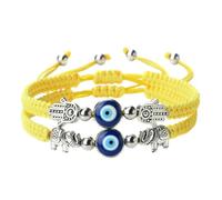 CWZZWS New Unisex Stainles Stell 2Pcs Fashion Couple Charm Handmade Bracelet Red String Rope Jewelry Lucky Prayer Yoga Turkish Trendy Accessories Creative Gift For Women And Men