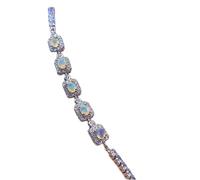 CWZZWS Opal The best gift for engagement 925 silver jewelry OPal Bracelet Natural And Real Opal Bracelet