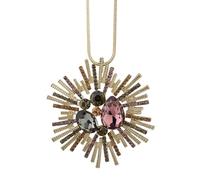 CWZZWS Pendant Men Women Jewellery Long Necklace Women'S Flower Crystal Sweater Chain