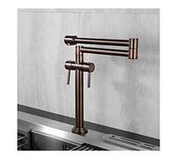 CWZZWS Pot Filler Kitchen Tap, Wall Mounted Telesfolding Sink Kitchen Faucet, Hot and Cold Water Double Joint Swing Arm Two Handles Single Hole Stove Faucet/D