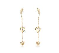 CWZZWS S925 Sterling Silver Earrings Zircon Earrings Girls Earrings Personality Wild Trend Love Earrings Jewelry