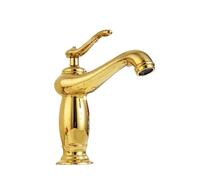 CWZZWS Sink Tap Faucet Bathroom Hardware Full Copper Cold and Hot Water Faucet Antique above and below The Basin Faucet Golden Rose Gold, Rose Gold High