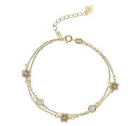 CWZZWS Snowflake Jewellery for Women, 925 Snowflake Bracelet for Mom Wife Girlfriend Adjustable Bracelet