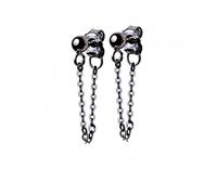 CWZZWS Stud Earrings Linked Stick Chain Jewelry for Daughter Birthday Gift Fine Jewelry