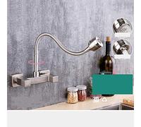 Wall Mount Faucet 304 Stainless Steel, Multi-Function hot and Cold, Wall Mount Kitchen faucets, Sink, Concealed, Spring Universal Swivel, Sink Balcony Laundry Pool