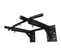 CWZZWS Wall Mounted Pull Up And And Dip Station, Heavy Duty Chin Up Bar With Multi Grip & Bearing Frame Design, Indoor Strength Training