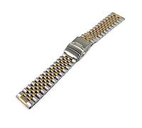 CWZZWS Watch Strap Quick Release to Remove The Cscrew, Metal Stainless Steel Strap, Solid Strap Replacement 20Mm 22Mm 24Mm /20Mm/Silver Gold