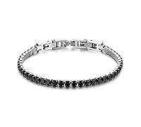 CWZZWS Zircon Bracelet Single Row 10mm Round Full Diamond Tennis Chain, Lucky and Fashionable