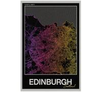 CX-Icons Edinburgh Street Map Poster Print | Scotland | Gradient | A2