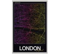 CX-Icons London city Street Map Poster Print | England | Gradient | A2