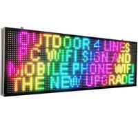 CX P10 LED Sign Outdoor 39"x 14'' WiFi Programmable Scrolling LED Signs Full Color High Brightness and New SMD Technology LED Advertising Board