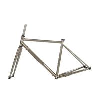 CX03 Road Bike Frame Set Thru Axle Gravel Framework Chromolybdenum Steel Off-road 142mm Flat Disc Brake 700Cx42C(C,53cm(180-185cm))