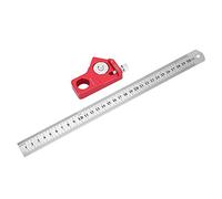 CX300-1 Woodworking Scribing Ruler, Aluminum Alloy Angle Ruler, High Precision Measuring Tool with Adjustable Length for Carpentry, Construction, Drilling Machines, 300MM/11.81in