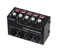 CX400 High Performances Mixer,4 Channel Passive Sound Mixer, No Power Needed Music Mixer For Enhanceds Sound Studios And Live Performances,8.5x5x4cm