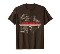 CX500 Engine Distressed Retro Design T-Shirt, Men, Brown, XX-Large
