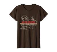 CX500 Engine Distressed Retro Design T-Shirt, Women, Brown, X-Large